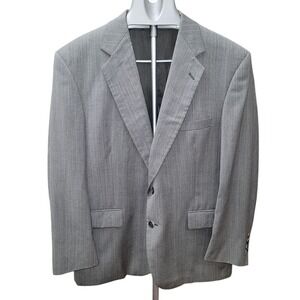 Stafford Men 46S Pinstripe Suit 100% Wool‎ Blazer Pants Old Money Classic Office